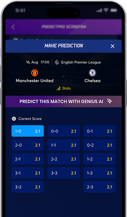 Scoreline.fun interface powered by CR360