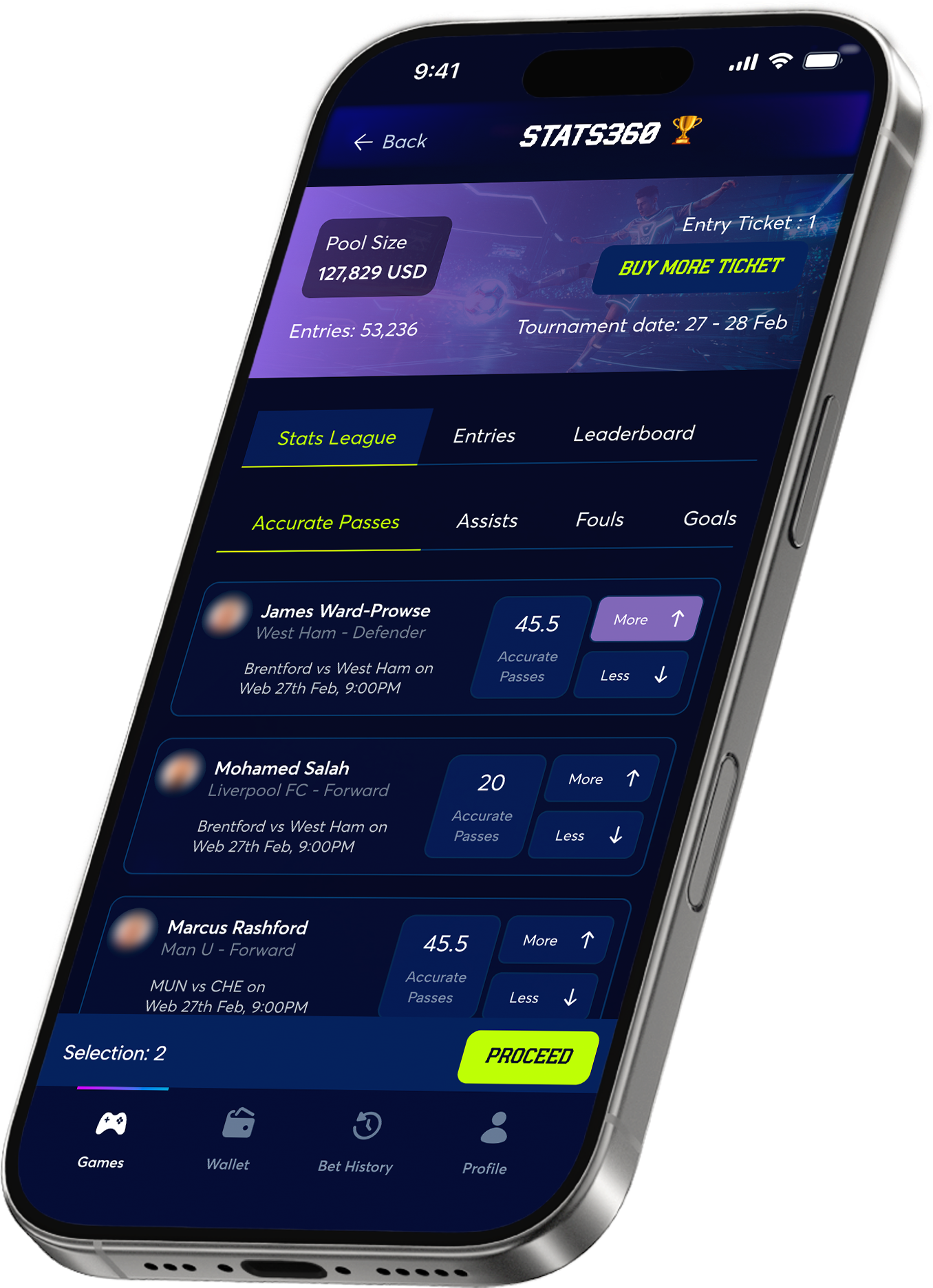Stats360 game interface view 1